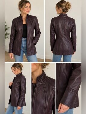Vintage 90s Danier Leather Women’s Jacket 🤎🍷